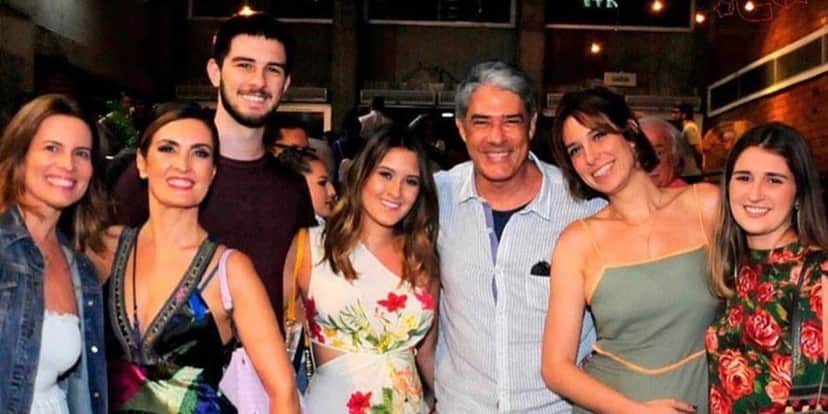 William Bonner e a família William Bonner e a família