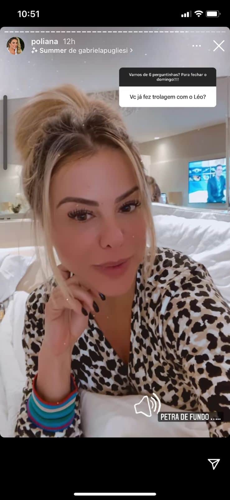 De acordo com Poliana Rocha, Leonardo nunca foi trolado (Reprodução) De acordo com Poliana Rocha, Leonardo nunca foi trolado (Reprodução)
