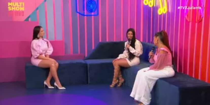 Juliette entrevistando Simone e Simaria (Foto: Reprodução) Juliette entrevistando Simone e Simaria (Foto: Reprodução)