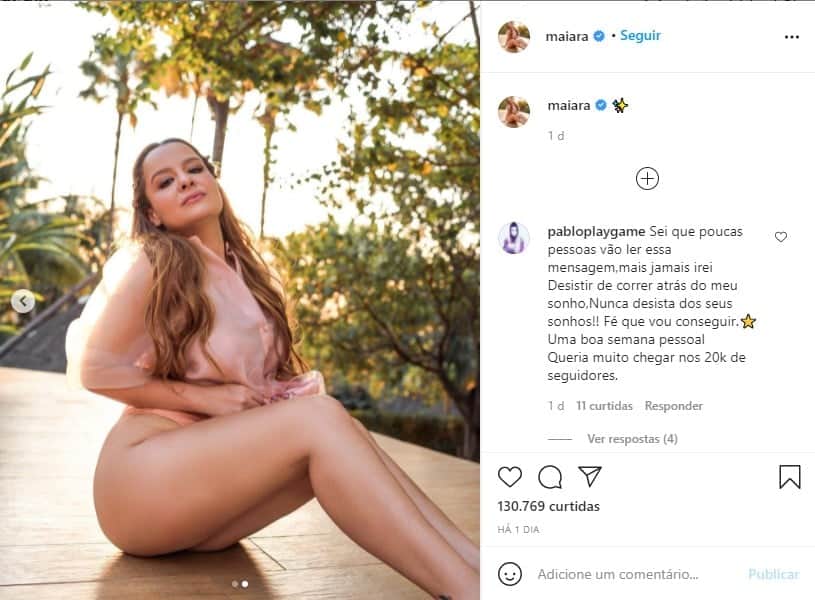 Maiara exibe corpão em foto sensual - Foto: Reprodução Maiara exibe corpão em foto sensual - Foto: Reprodução