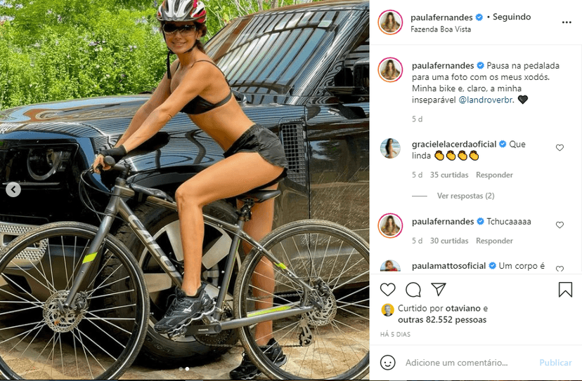 Paula Fernandes mostrou corpo atlético em foto nas redes sociais (Foto: Reprodução) Paula Fernandes mostrou corpo atlético em foto nas redes sociais (Foto: Reprodução)