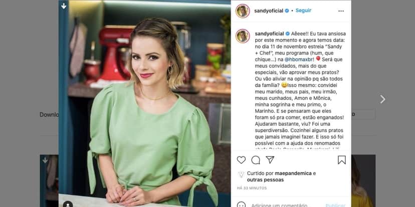 Sandy expõe o que fez com família em programa (Reprodução) Sandy expõe o que fez com família em programa (Reprodução)