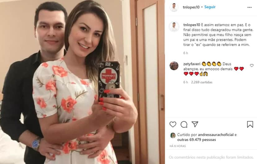 Andressa Urach e Thiago Lopes reataram o casamento (Foto: Reprodução/ Instagram) Andressa Urach e Thiago Lopes reataram o casamento (Foto: Reprodução/ Instagram)