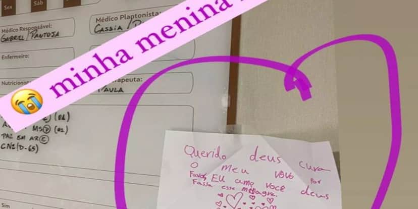 Angélica exibiu cartinha que Eva fez para o avô (Foto: Instagram) Angélica exibiu cartinha que Eva fez para o avô (Foto: Instagram)