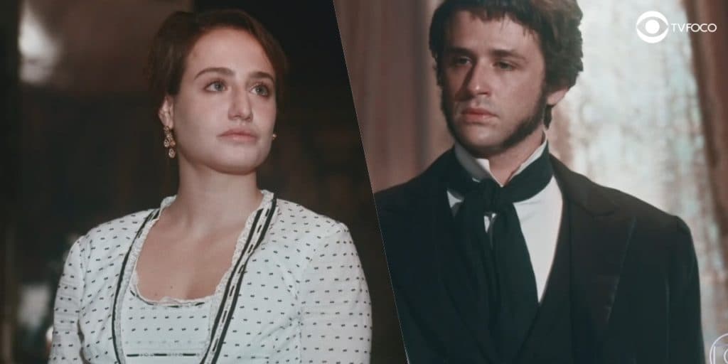 Nos Tempos do Imperador - Augusto corre atrás do balde que chutou, mas é atingido por jaca e rejeitado por Leopoldina: "Covarde"