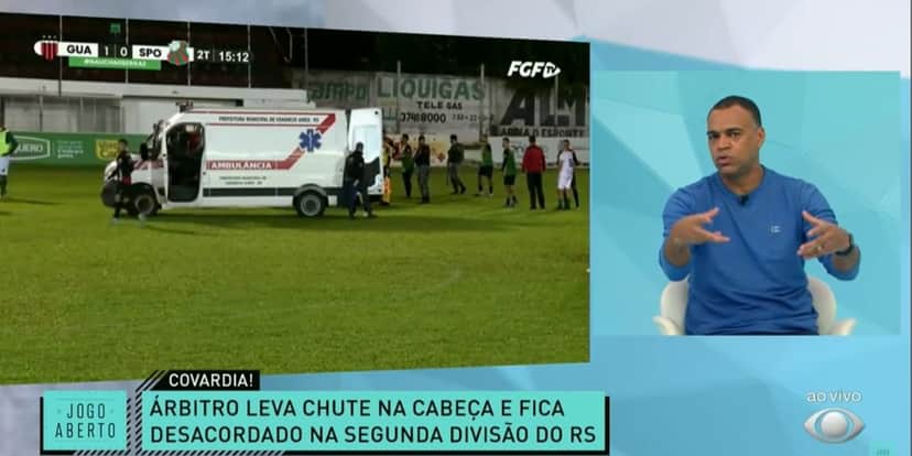 "Covardia", Renata Fan vê agressão na Band, tem ambulância convocada e desaba ao vivo: "Não há o que justifique" "Covardia", Renata Fan vê agressão na Band, tem ambulância convocada e desaba ao vivo: "Não há o que justifique"