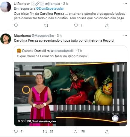 Carolina Ferraz foi criticada por matéria da Record Carolina Ferraz foi criticada por matéria da Record