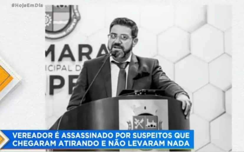 Vereador morto foi manchete no Hoje Em DIa Vereador morto foi manchete no Hoje Em DIa