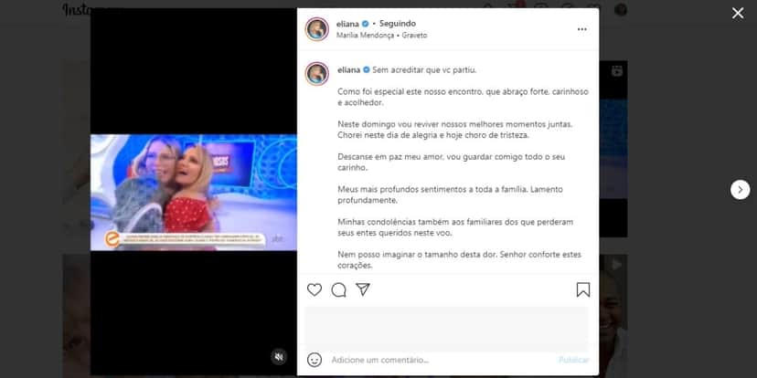 "Hoje choro", Eliana perde o chão com morte, expõe textão avassalador e desmorona: "O tamanho desta dor" "Hoje choro", Eliana perde o chão com morte, expõe textão avassalador e desmorona: "O tamanho desta dor"