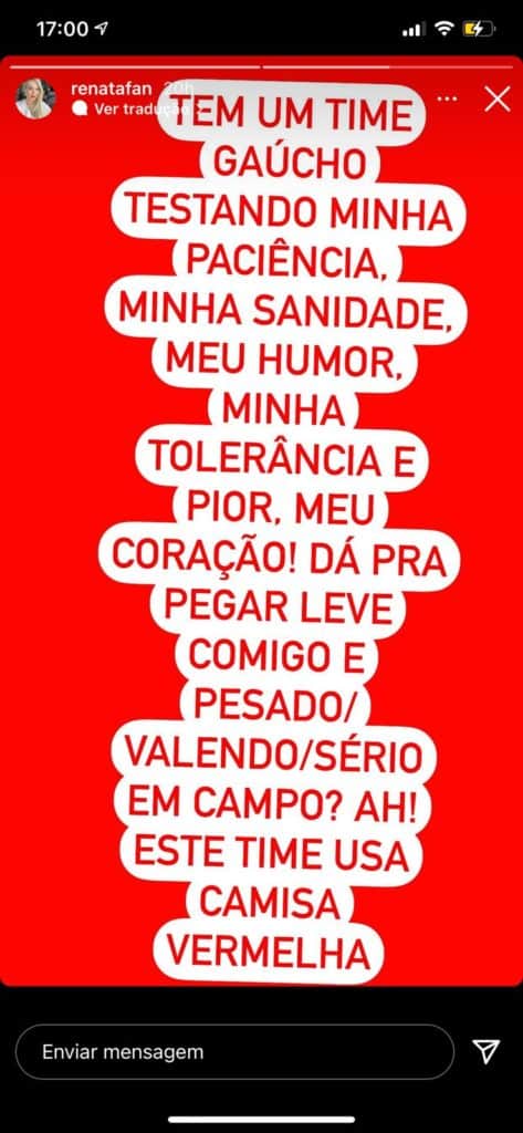 Renata Fan se revolta e rasga o verbo nas redes sociais - Reprodução Renata Fan se revolta e rasga o verbo nas redes sociais - Reprodução