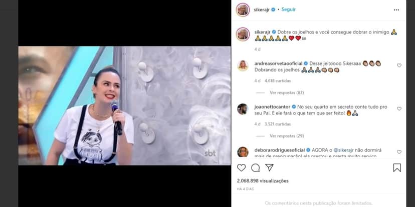 "Crime", Ana Paula Renault denuncia absurdo de Sikêra Jr., solta o verbo e detona jornalista: "Faz um desserviço" "Crime", Ana Paula Renault denuncia absurdo de Sikêra Jr., solta o verbo e detona jornalista: "Faz um desserviço"