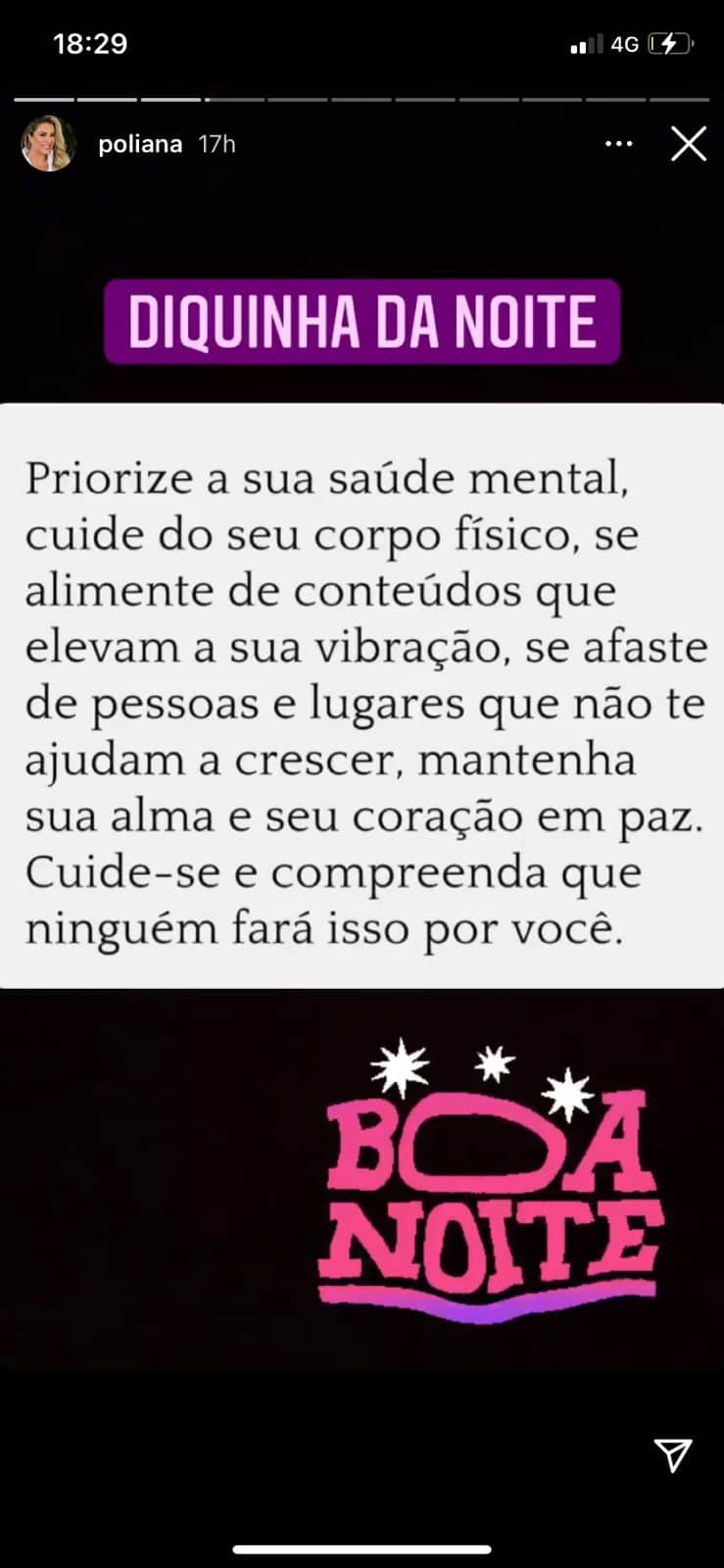 De acordo com Poliana Rocha, saúde mental é prioridade (Reprodução) De acordo com Poliana Rocha, saúde mental é prioridade (Reprodução)
