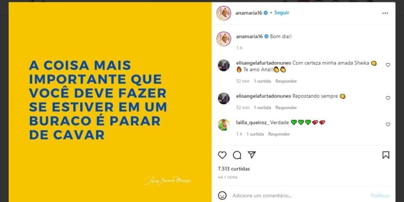 "Parar de cavar", Ana Maria, em guerra com Fátima Bernardes, detona indireta e explode: "Em um buraco" "Parar de cavar", Ana Maria, em guerra com Fátima Bernardes, detona indireta e explode: "Em um buraco"