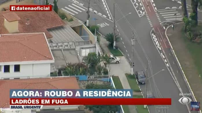 "Brasil Urgente", de Datena, mostrou assalto à casa de Ratinho (Foto: Reprodução/Band) "Brasil Urgente", de Datena, mostrou assalto à casa de Ratinho (Foto: Reprodução/Band)