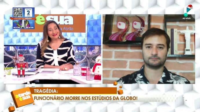 Funcionário da Globo morreu na manhã de hoje (Foto: Reprodução/RedeTV!) Funcionário da Globo morreu na manhã de hoje (Foto: Reprodução/RedeTV!)