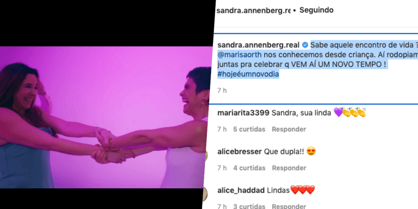 Sandra Annenberg assumiu relação de proximidade (Foto reprodução) Sandra Annenberg assumiu relação de proximidade (Foto reprodução)