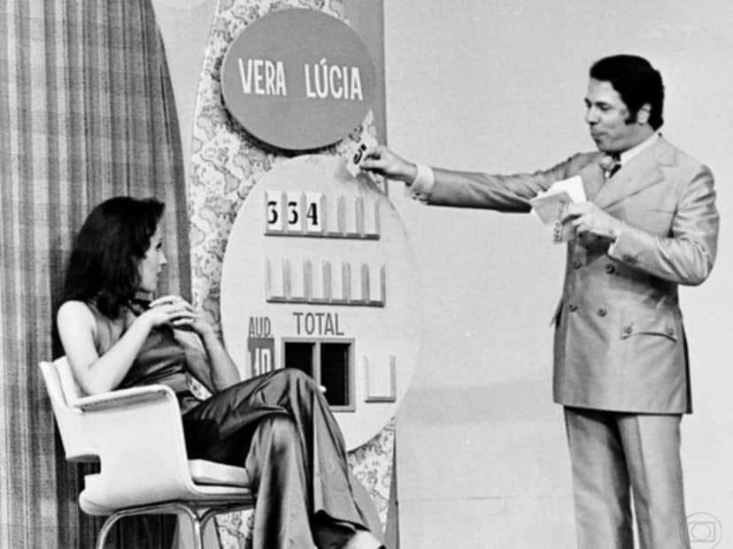 Silvio Santos em programa na platinada (Foto: Divulgação/Memória Globo) Silvio Santos em programa na platinada (Foto: Divulgação/Memória Globo)
