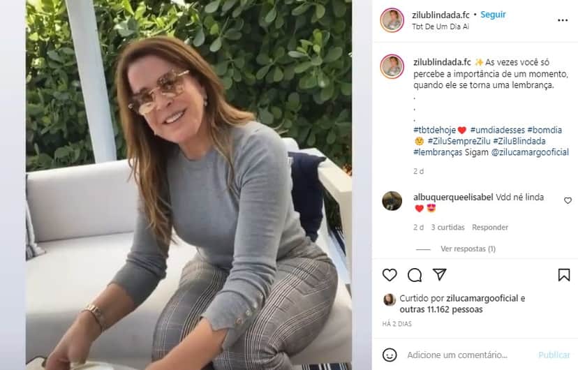 Zilu Godói deixou deixar uma curtida especial (Foto: Reprodução) Zilu Godói deixou deixar uma curtida especial (Foto: Reprodução)