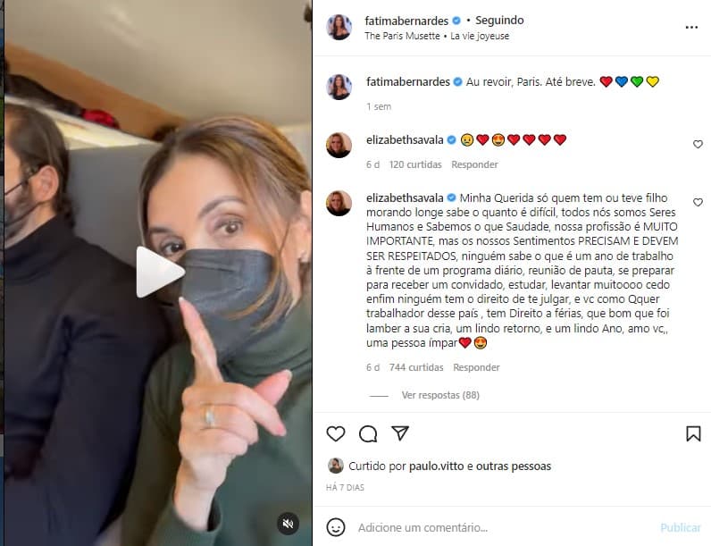 Fátima Bernardes deu adeus a paris ao lado de Tulio Fátima Bernardes deu adeus a paris ao lado de Tulio