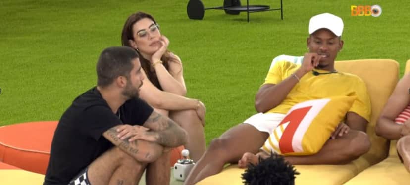 Paulo André e Lais ouviram atentamente o desabafo de Scooby (Foto: Reprodução / Globoplay) Paulo André e Lais ouviram atentamente o desabafo de Scooby (Foto: Reprodução / Globoplay)