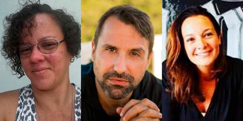 Kátia Moura, Raphael Alvarez e Juliana Lucas Martin atualmente (Foto: Reprodução/TV História) Kátia Moura, Raphael Alvarez e Juliana Lucas Martin atualmente (Foto: Reprodução/TV História)