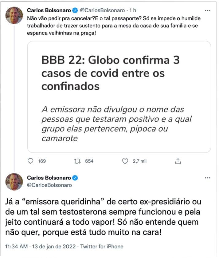 O político esbravejou contra o BBB22 (Foto: Reprodução / Internet) O político esbravejou contra o BBB22 (Foto: Reprodução / Internet)
