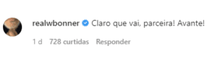 comentario bonner post renata vasconcellos: "vai passar parceira, avante" comentario bonner post renata vasconcellos: "vai passar parceira, avante"