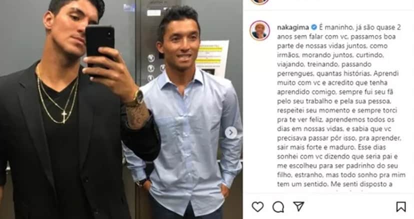 Flávio Nakagima presta solidariedade ao amigo Gabriel Medina (Reprodução/ Instagram) Flávio Nakagima presta solidariedade ao amigo Gabriel Medina (Reprodução/ Instagram)