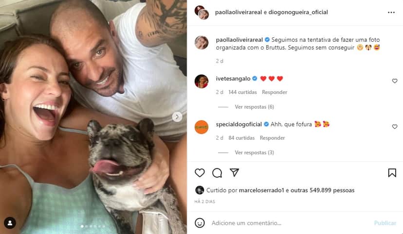 Paolla Oliveira e Diogo Nogueira (Foto: Reprodução) Paolla Oliveira e Diogo Nogueira (Foto: Reprodução)