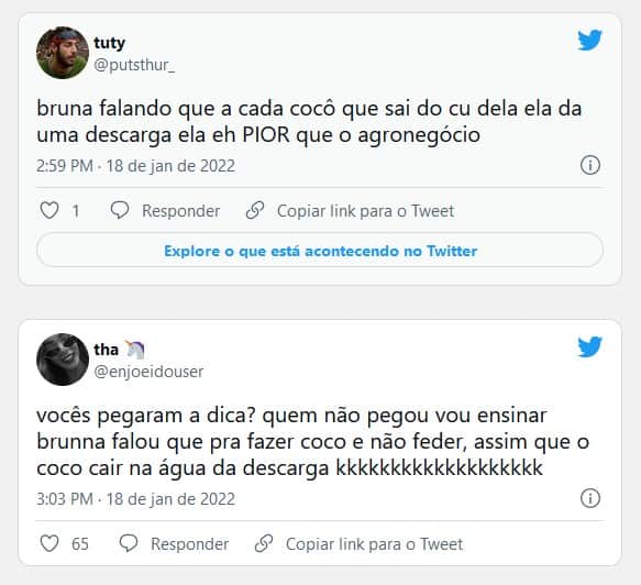 O nome de Brunna ficou entre os mais comentados na internet (Foto: Reprodução / Internet) O nome de Brunna ficou entre os mais comentados na internet (Foto: Reprodução / Internet)