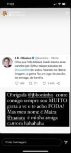 Boninho alfinetou Luana Piovani (Foto: Reprodução / Twitter) Boninho alfinetou Luana Piovani (Foto: Reprodução / Twitter)