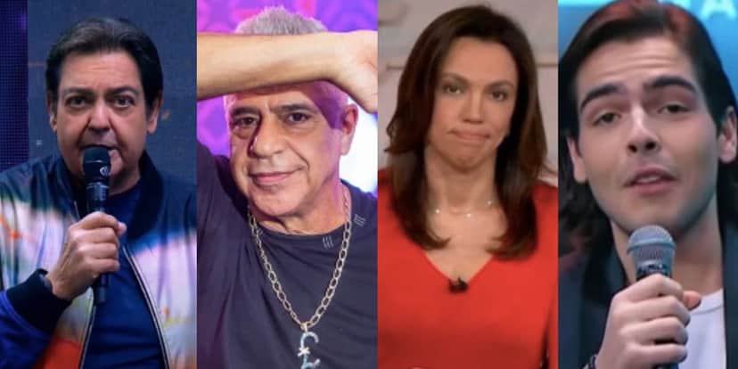 Faustão, Lulu Santos, Ana Paula e João Guilherme Faustão, Lulu Santos, Ana Paula e João Guilherme