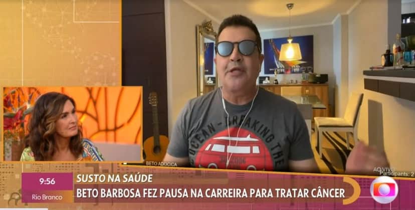 Fátima Bernardes e Beto Barbosa no Encontro Fátima Bernardes e Beto Barbosa no Encontro