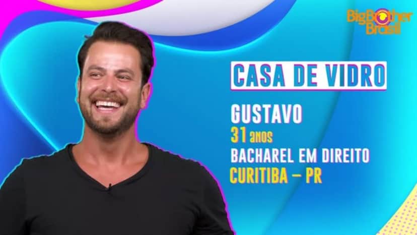 Gustavo é o novo integrante do BBB22 (Foto: Reprodução / Globoplay) Gustavo é o novo integrante do BBB22 (Foto: Reprodução / Globoplay)