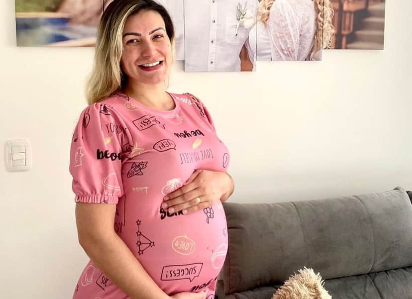 Andressa Urach está grávida de 7 meses, do seu segundo filho (reprodução/globo) Andressa Urach está grávida de 7 meses, do seu segundo filho (reprodução/globo)