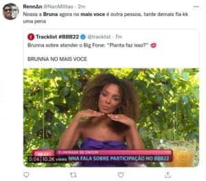 Internautas reagiram à participação de Brunna no 'Mais Você' (Foto: Reprodução / Twitter) Internautas reagiram à participação de Brunna no 'Mais Você' (Foto: Reprodução / Twitter)