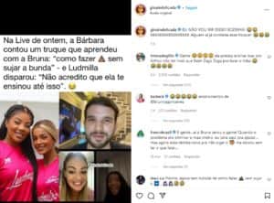Bárbara contou a técnica inusitada em uma live (Foto: Reprodução / Instagram) Bárbara contou a técnica inusitada em uma live (Foto: Reprodução / Instagram)