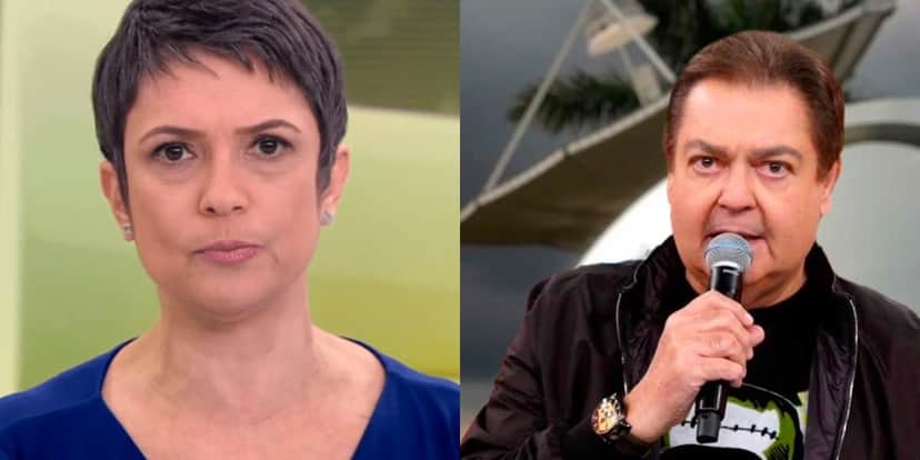 Sandra Annenberg e Faustão (Foto: Reprodução) Sandra Annenberg e Faustão (Foto: Reprodução)
