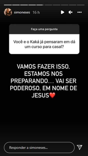 Simone diz que ela e o marido darão curso para casais - Foto: Reprodução Simone diz que ela e o marido darão curso para casais - Foto: Reprodução