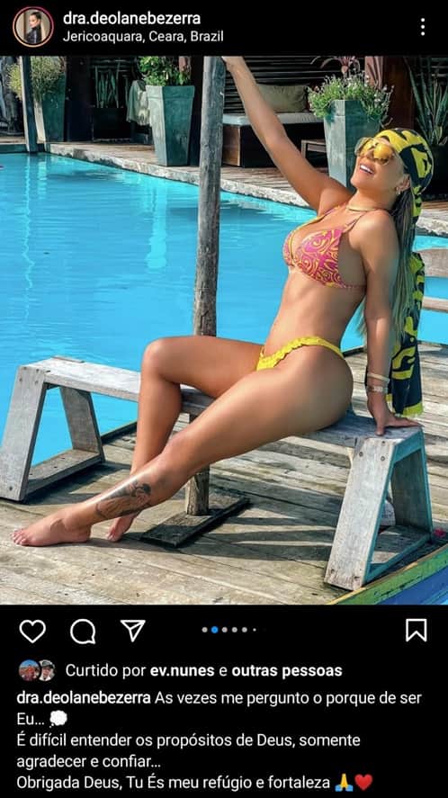 Deolane Bezerra publica fotos em hotel luxuoso no Ceará com diária de R$ 3 mil Deolane Bezerra publica fotos em hotel luxuoso no Ceará com diária de R$ 3 mil