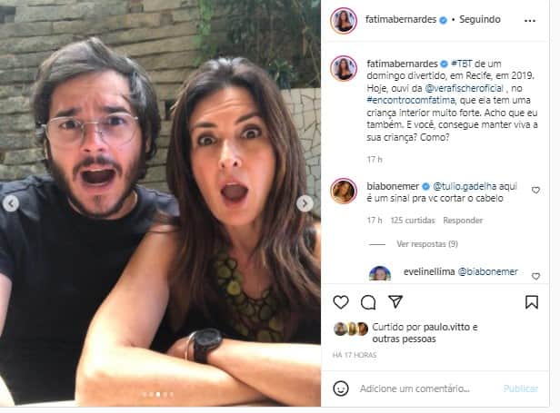 Filha de Fátima Bernardes deu alfinetada em Túlio Gadelha Filha de Fátima Bernardes deu alfinetada em Túlio Gadelha