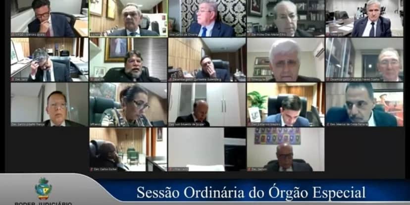Sessão do TJ-GO aonde o desembargador acusa a Globo (Reprodução: Youtube) Sessão do TJ-GO aonde o desembargador acusa a Globo (Reprodução: Youtube)