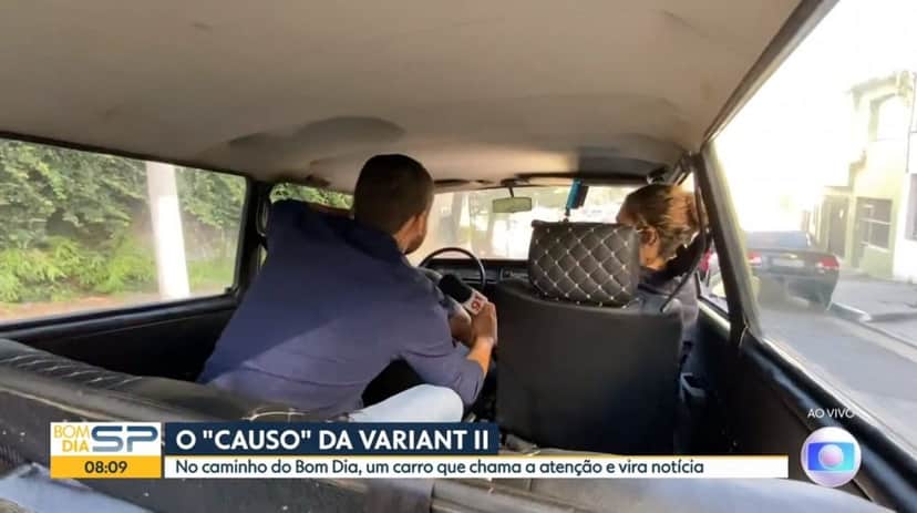 Rômulo Dávila foi parar dentro do carro por conta do pedido de Rodrigo Bocardi Rômulo Dávila foi parar dentro do carro por conta do pedido de Rodrigo Bocardi