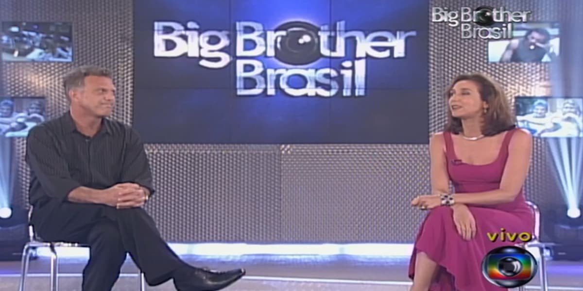Marisa Orth e Pedro Bial como apresentadores do "BBB" (Foto: Reprodução/TV Globo) Marisa Orth e Pedro Bial como apresentadores do "BBB" (Foto: Reprodução/TV Globo)