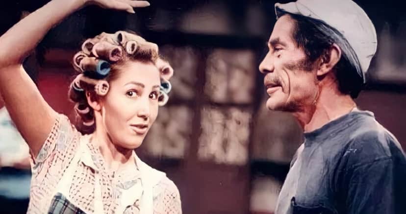 Seu Madruga (Ramón Valdés) e dona Florinda (Florinda Meza) em cena nos bastidores do seriado mexicano "Chaves" Seu Madruga (Ramón Valdés) e dona Florinda (Florinda Meza) em cena nos bastidores do seriado mexicano "Chaves"