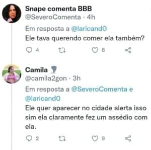 Web reagiu ao assédio de Eliezer contra Jade no BBB22 (Foto: Reprodução / Twitter) Web reagiu ao assédio de Eliezer contra Jade no BBB22 (Foto: Reprodução / Twitter)