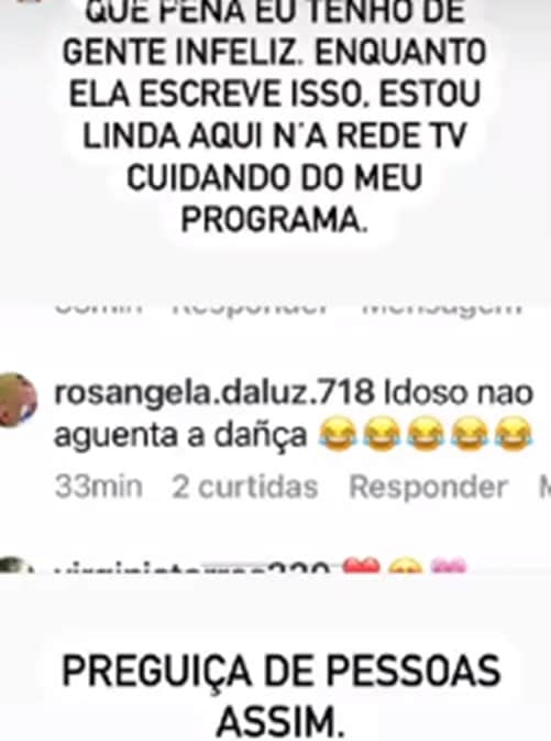 Gretchen printa comentário e detona Gretchen printa comentário e detona