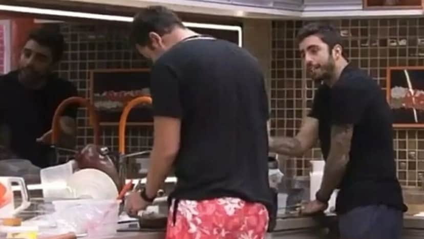 BBB22: Pedro Scooby briga com Gustavo e pega comida do lixo (Foto: Reprodução) BBB22: Pedro Scooby briga com Gustavo e pega comida do lixo (Foto: Reprodução)