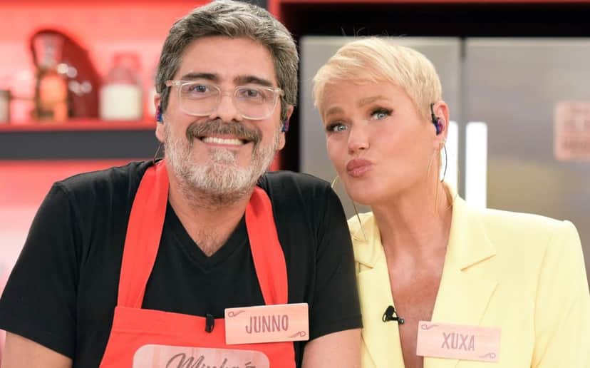 Junno Andrade e Xuxa Meneghel no quadro 'Minha mulher que manda Junno Andrade e Xuxa Meneghel no quadro 'Minha mulher que manda
