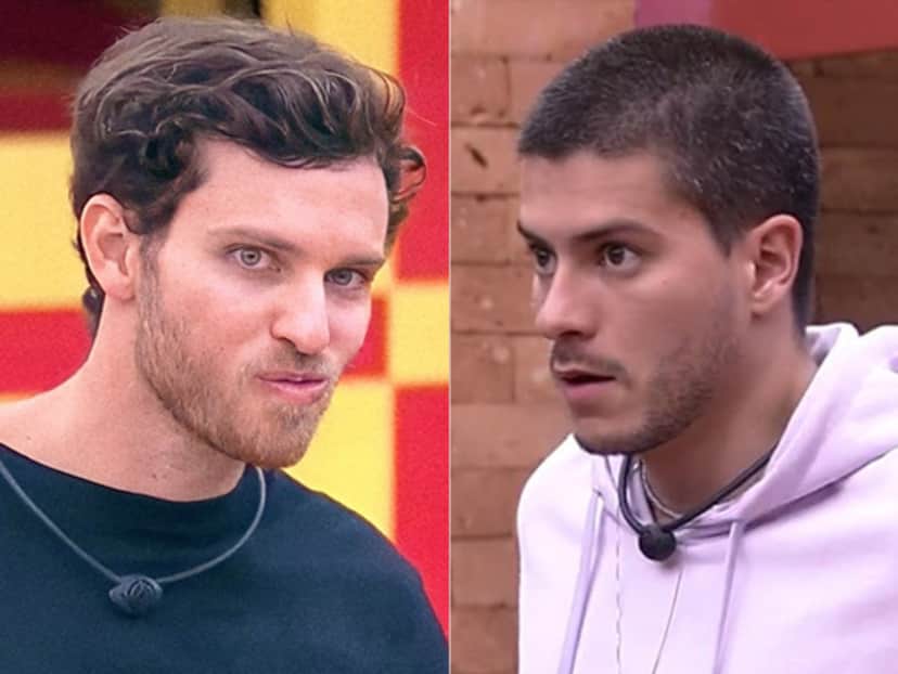 Arthur Aguiar ponderou sobre uma situação envolvendo Lucas e pode cortar o brother de suas alianças em breve no BBB22 (Foto: Reprodução / Globoplay) Arthur Aguiar ponderou sobre uma situação envolvendo Lucas e pode cortar o brother de suas alianças em breve no BBB22 (Foto: Reprodução / Globoplay)